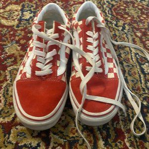 Red Checkered Vans